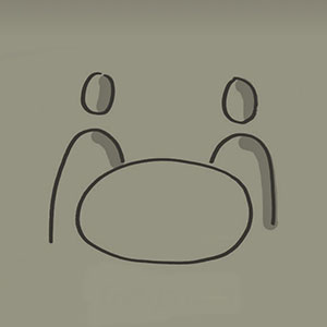 Ein Logo welches 2 Personen zeigt